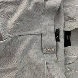 WHBM Suit - silver grey herringbone